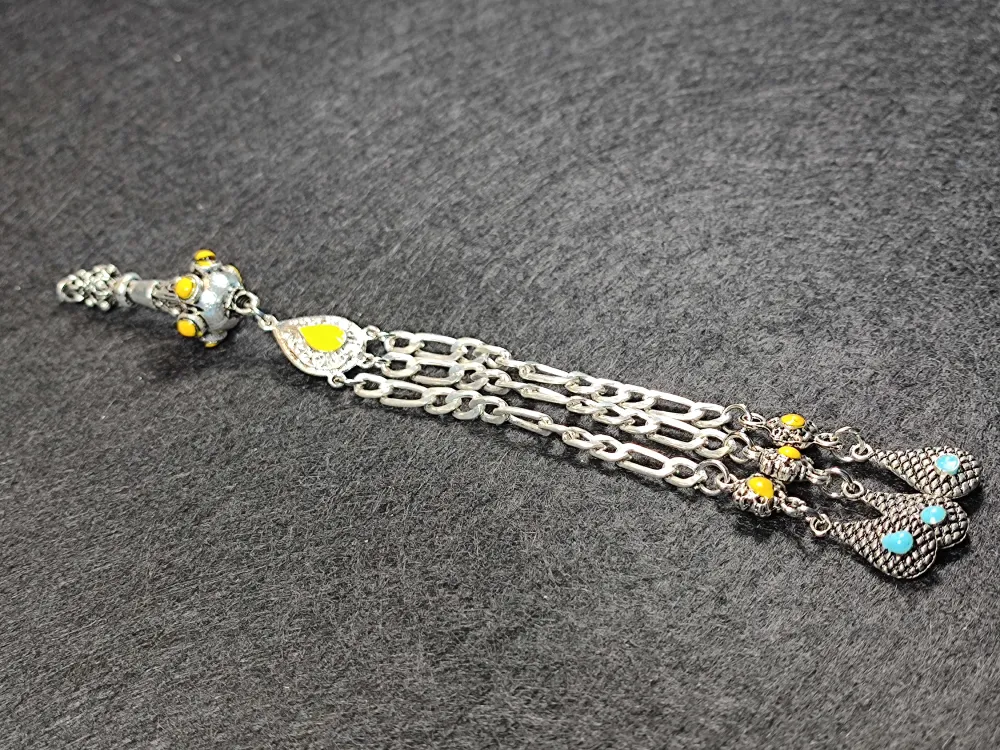 Usta İşçi̇li̇kli̇ Gümüş Kaplama Tesbi̇h Püskülü küçük resim 3