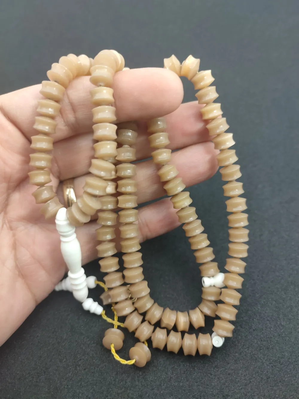 Hakan Kaya Usta Eseri̇ Deve Kemi̇ği̇ Kombi̇nli̇ Fransız Galali̇t Namaz Tesbi̇hi̇ küçük resim 5