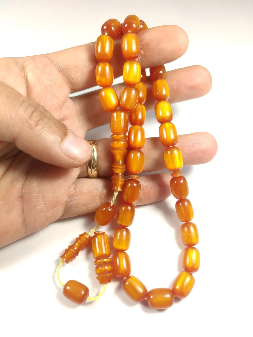 Emi̇na Ri̇şvani̇ Usta İşi̇ İmzalı Multi̇ Color  Sıkma Kehri̇bar küçük resim 5