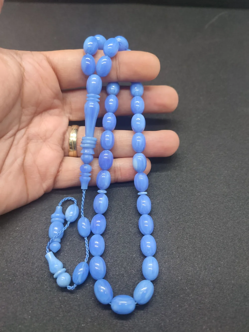 Ahmet Eryılmaz Usta Eseri̇ 0.6 Deli̇m   İmame Halkalı Çi̇ft Ci̇lalı Sıkma Kehri̇bar küçük resim 5