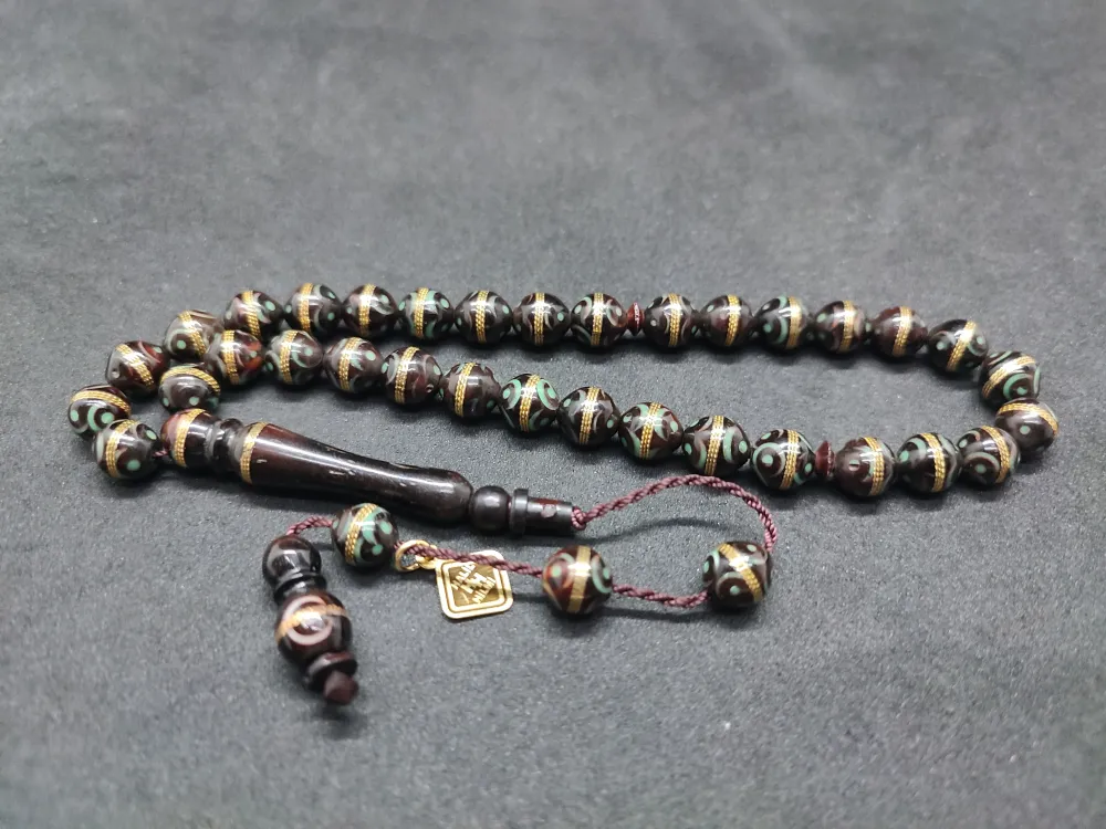 Hali̇l Hi̇lmi̇ Usta Eseri̇ Malahi̇t İşlemeli̇ Bakır Sarmal Kuka küçük resim 2