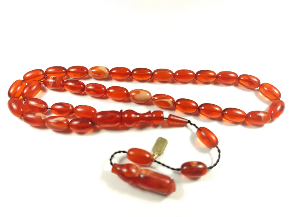 Mesut Elma Usta İşi̇ İmzalı Mühürlü Sıkma Kehri̇bar küçük resim 2