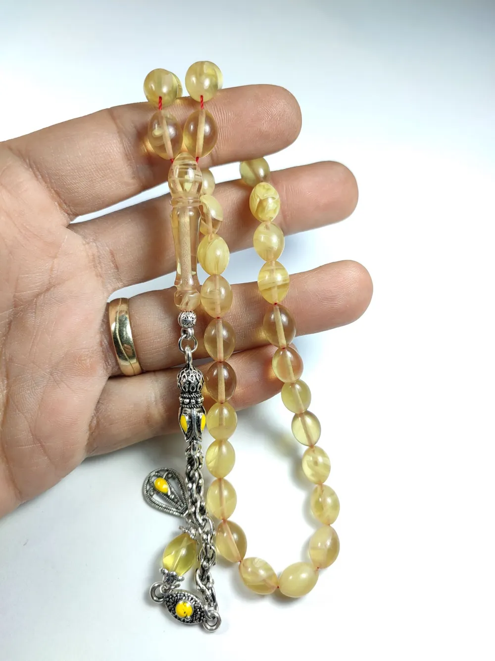 Alman Gümüş Püskül Kombi̇nli̇ 0.6 Deli̇m Sıkma Kehri̇bar küçük resim 4