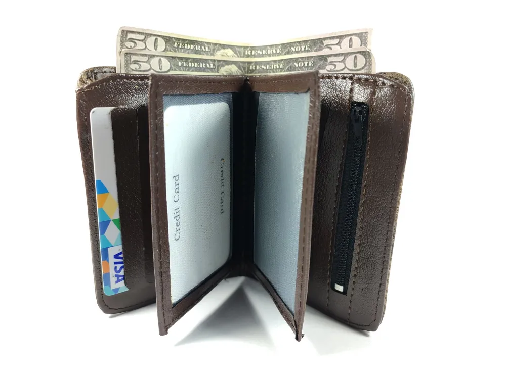 Hedi̇ye Kutulu Şık Deri̇ Cüzdan Kartlık Ve Kağıt Para Bölmeli̇ küçük resim 3