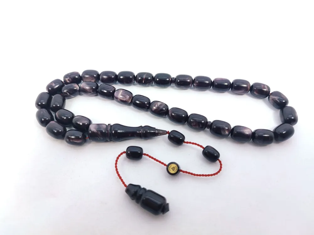 Ahmet Damar Usta Eseri̇ 0.6 Deli̇m İnci̇ Si̇yahı Sıkma Kehri̇bar küçük resim 2