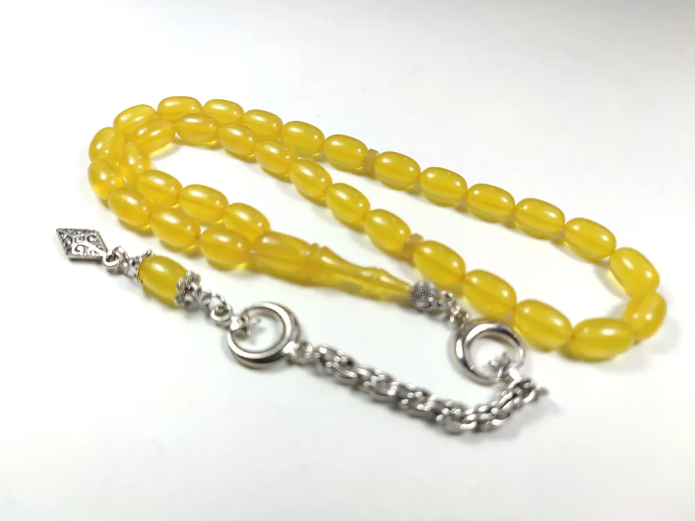 Alman Gümüş Püskül Kombi̇nli̇ Sıkma Kehri̇bar küçük resim 3