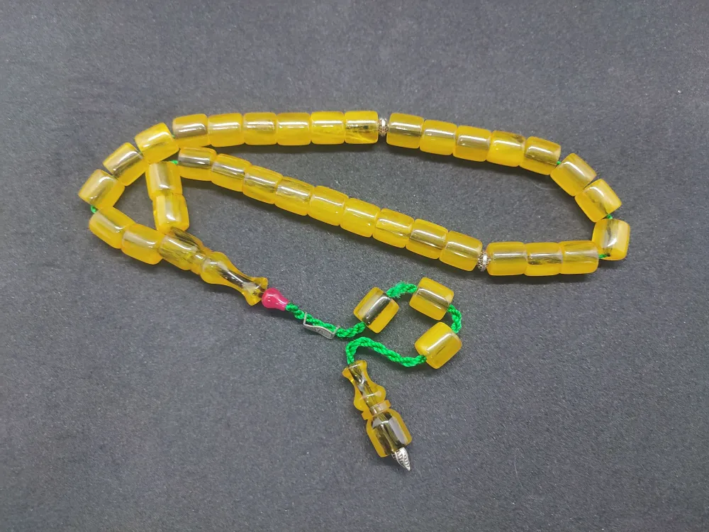 Zeyzun Usta Eseri̇ Di̇k Damar (İmza Çi̇vi̇ Ara Pulları Gümüş) Sıkma Kehri̇bar