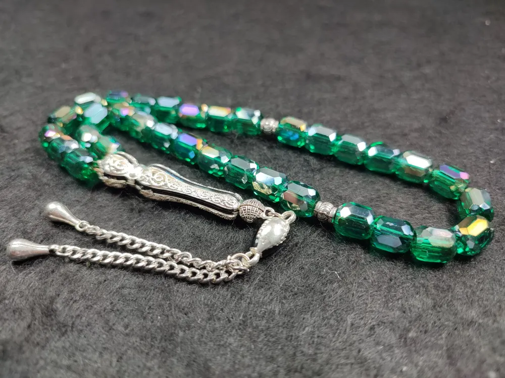 Telkari̇ Püskül Kombi̇nli̇ Faseta Kesi̇m Krızopras Doğal Taş küçük resim 4