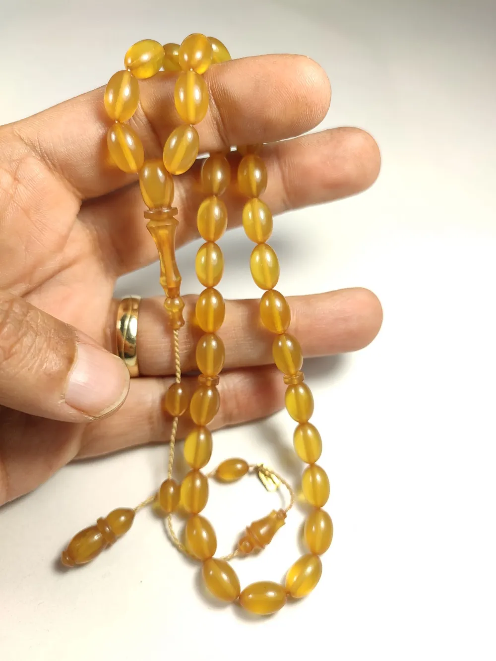 Mehmet Mercan Usta İşi̇ İmzalı Mühürlü Sıkma Kehri̇bar küçük resim 4