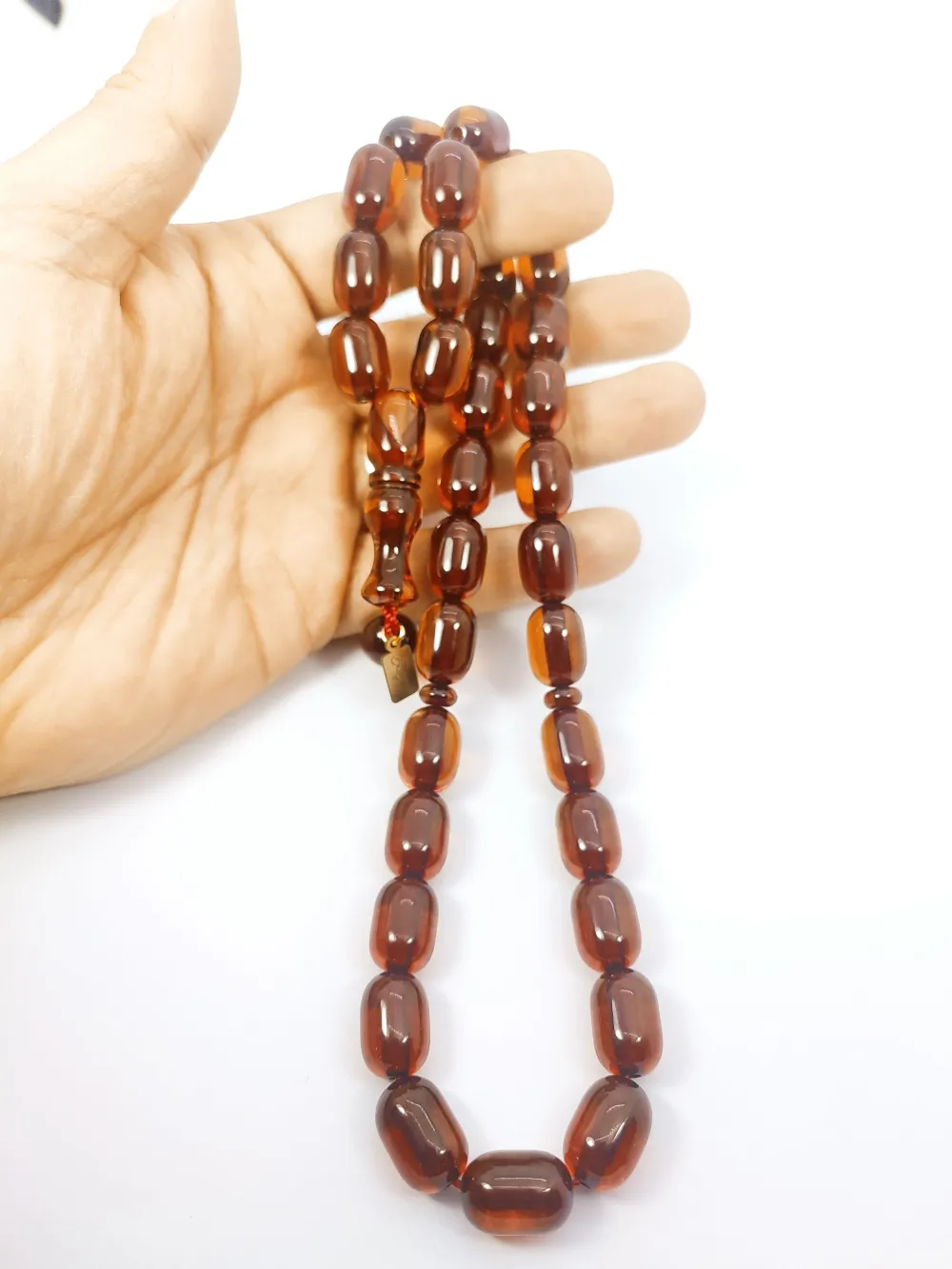 Ebu Zeyn Usta Eseri̇ İmzalı İri̇ Boy Sıkma Kehri̇bar küçük resim 4