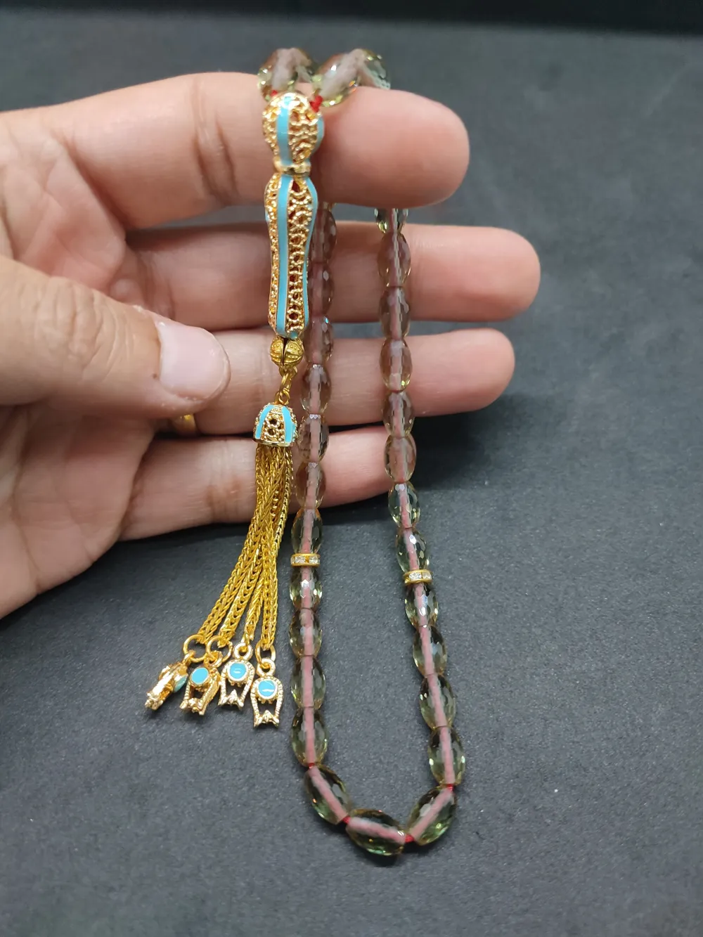 Telkari̇ Püskül Kombi̇nli̇ Işığa Göre 7 Renk Deği̇şti̇ren Doğal Zultani̇t küçük resim 4