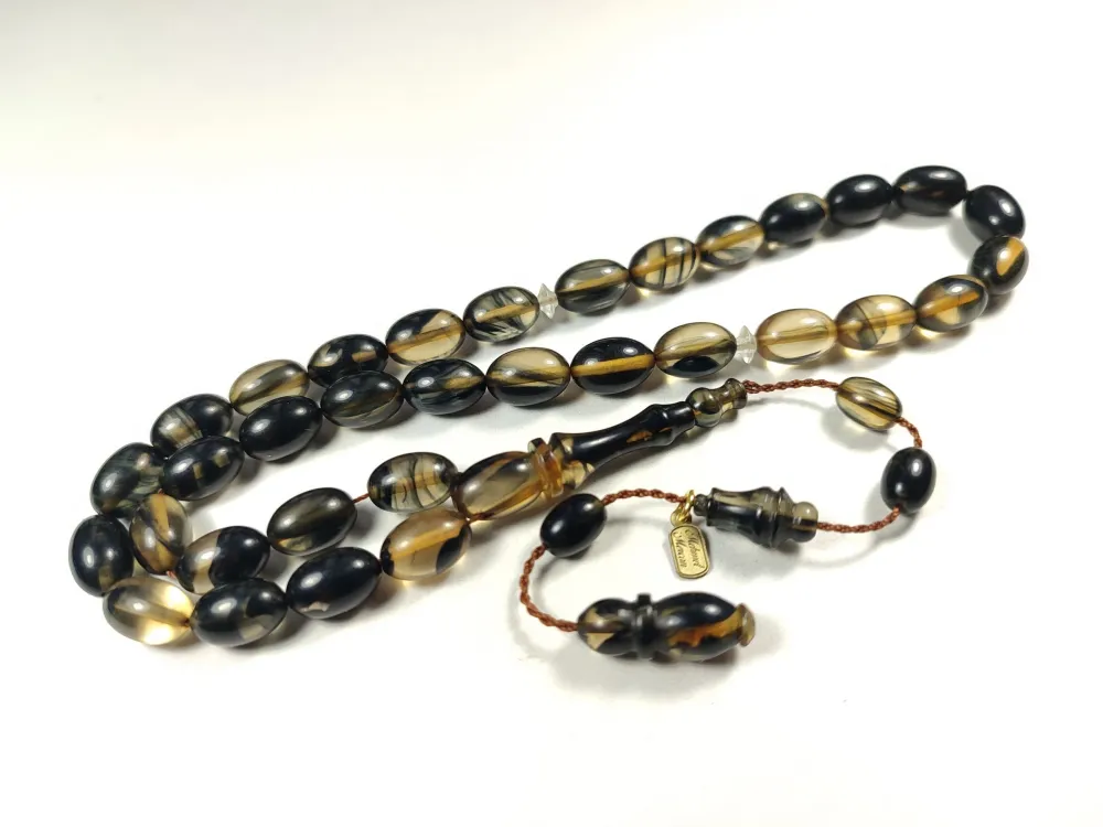 Mehmet Mercan Usta İşi̇ İmzalı Mühürlü Sıkma Kehri̇bar küçük resim 3