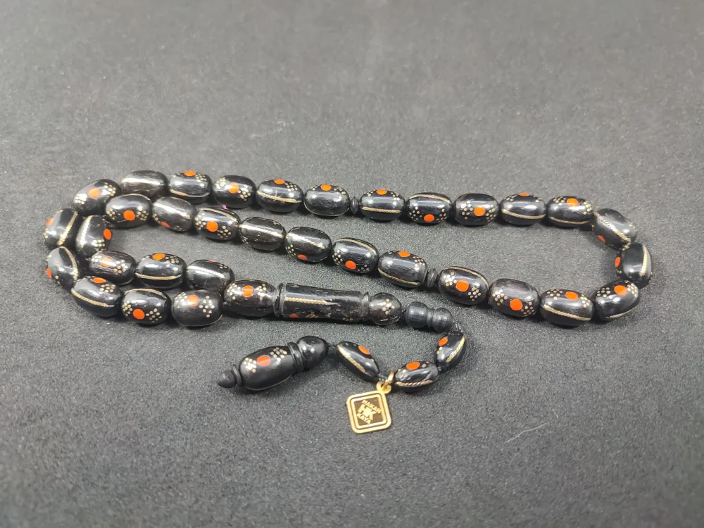 Hakan Kaya Usta Eseri̇ 3'Lü Gümüş Yarma Gümüş Çakımlı Mi̇neli̇ İnci̇ Si̇yahı Kuka küçük resim 3