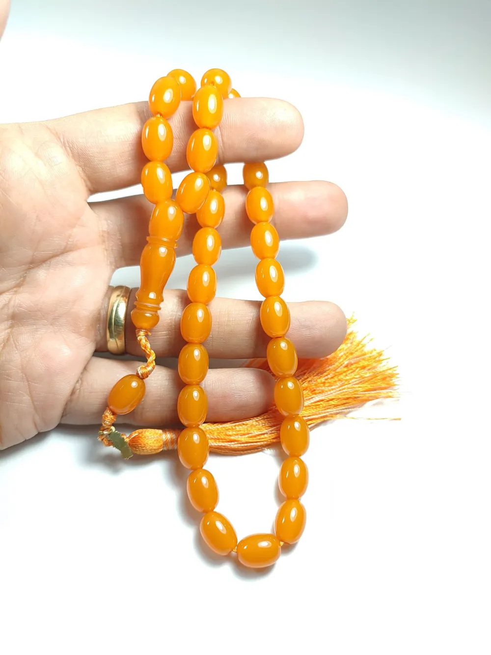 Ebu Zeyn Usta İşi̇ İmzalı Mühürlü Sıkma Kehri̇bar küçük resim 5