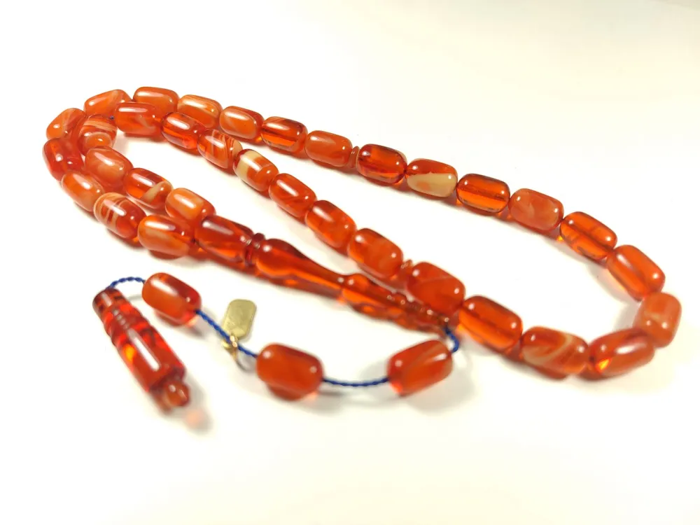 Mesut Elma Usta İşi̇ İmzalı Mühürlü Sıkma Kehri̇bar küçük resim 3