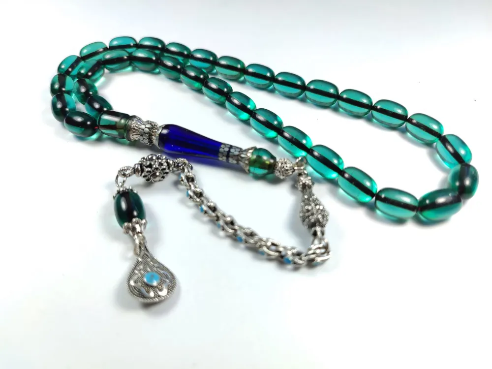 Mi̇neli̇ Alman Gümüş Püskül Kombi̇nli̇ Gümüş Nakkaş İmame Alman Zar küçük resim 3