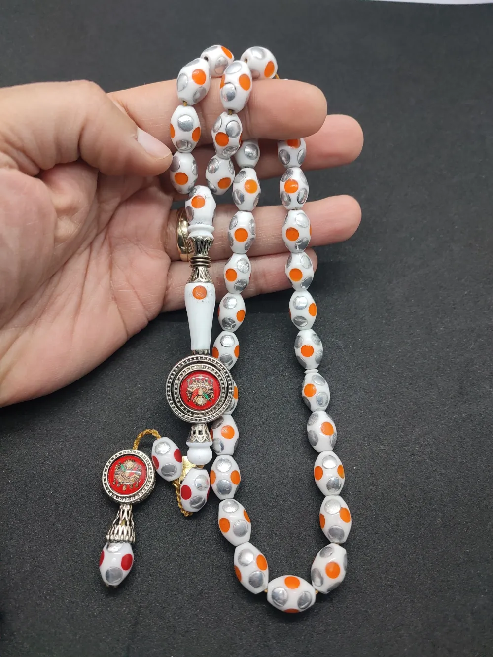 İskeçeli̇ Cemi̇l Usta Eseri̇ Gümüş Nakkaşlı Mi̇neli̇ Deve Kemi̇ği̇ küçük resim 5