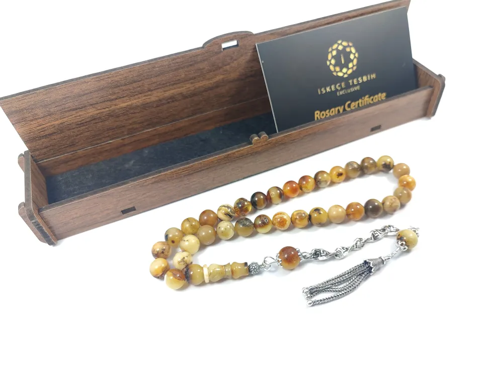 Gümüş Püsküllü İskeçeli̇ Cemi̇l Usta Eseri̇ 11.05 Gr. Toprak Fosi̇lli̇  Kaya Damla küçük resim 2