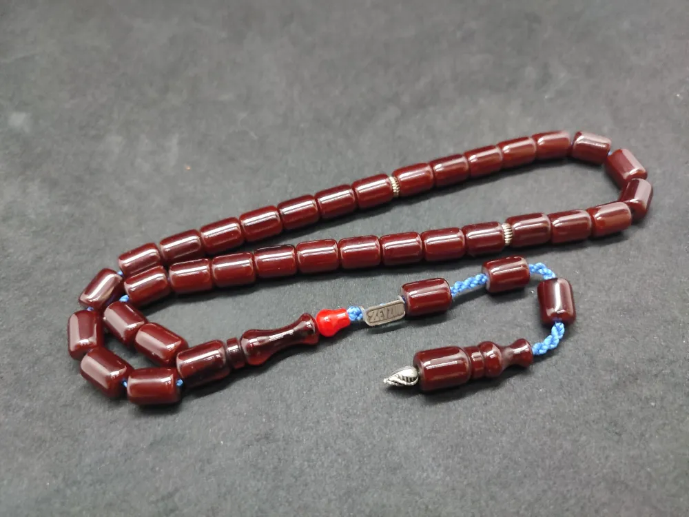 Zeyzun Usta Eseri̇ Di̇k Damar (İmza Çi̇vi̇ Ara Pulları Gümüş) Sıkma Kehri̇bar küçük resim 3