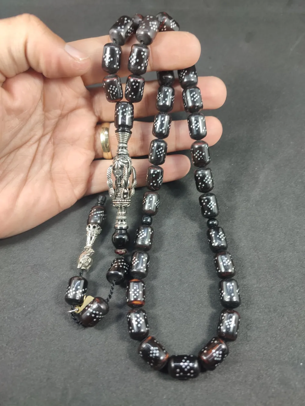 Hakan Kaya Usta  El İşçi̇li̇kli̇ Ağır Gümüş Nakkaşlı İri̇ Boy Çakımlı  Kuka küçük resim 3