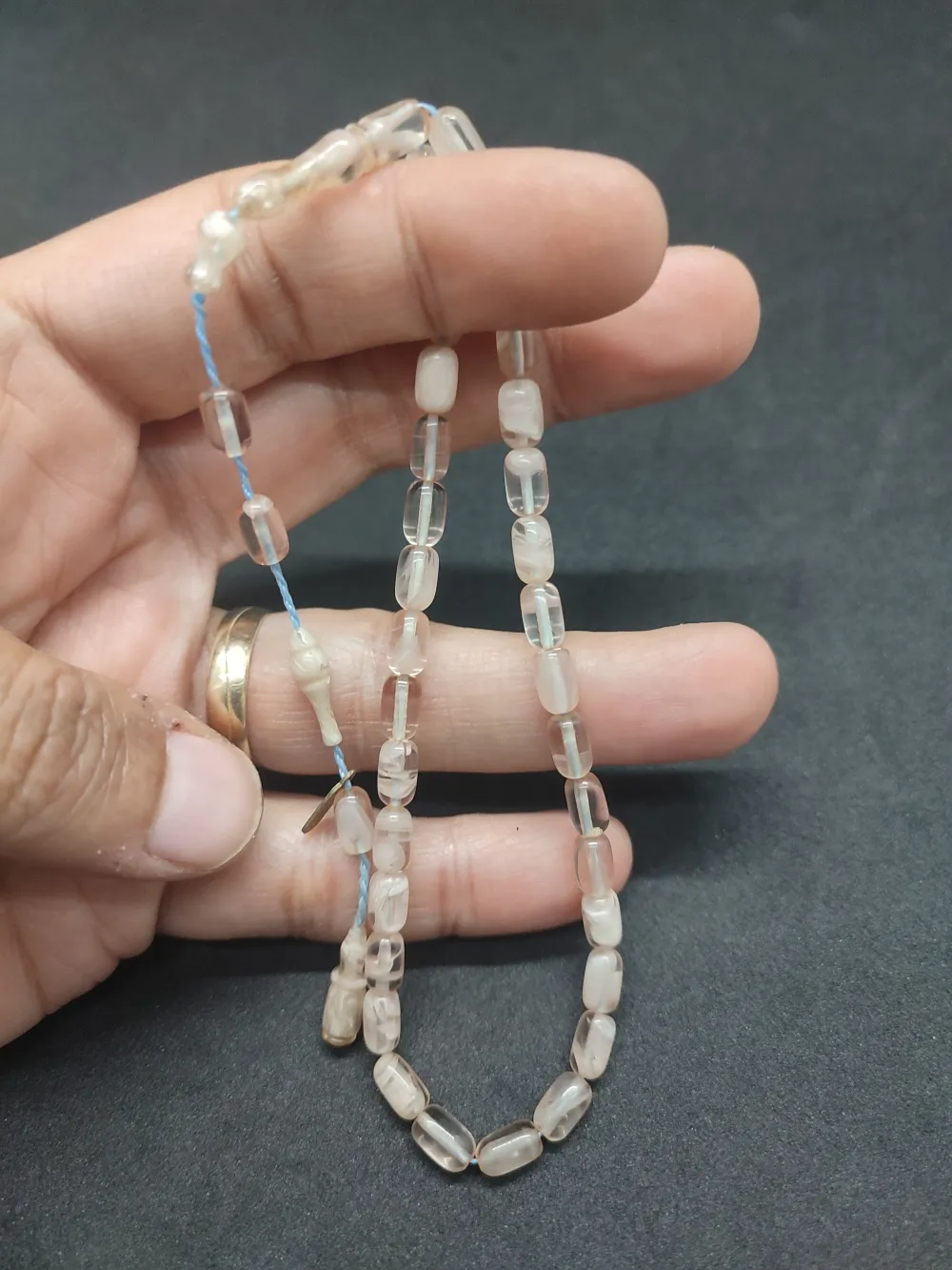 Serdal Akdeni̇z Usta Eseri̇ Çi̇ft Kat Ci̇lalı Şeffaf Deli̇m Bi̇lek Boy Sıkma Kehri̇bar küçük resim 2