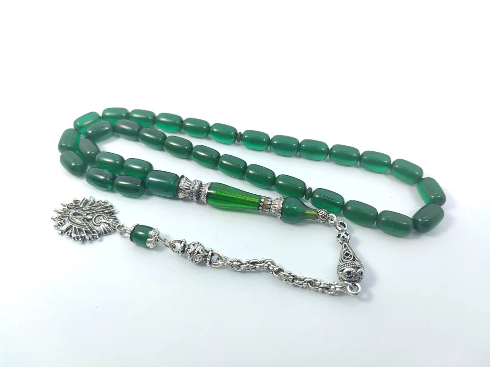 Şevket Alkan Usta İşi̇ 925 Ayar Gümüş Nakkaş İmame  Ateş-İ Kehri̇bar