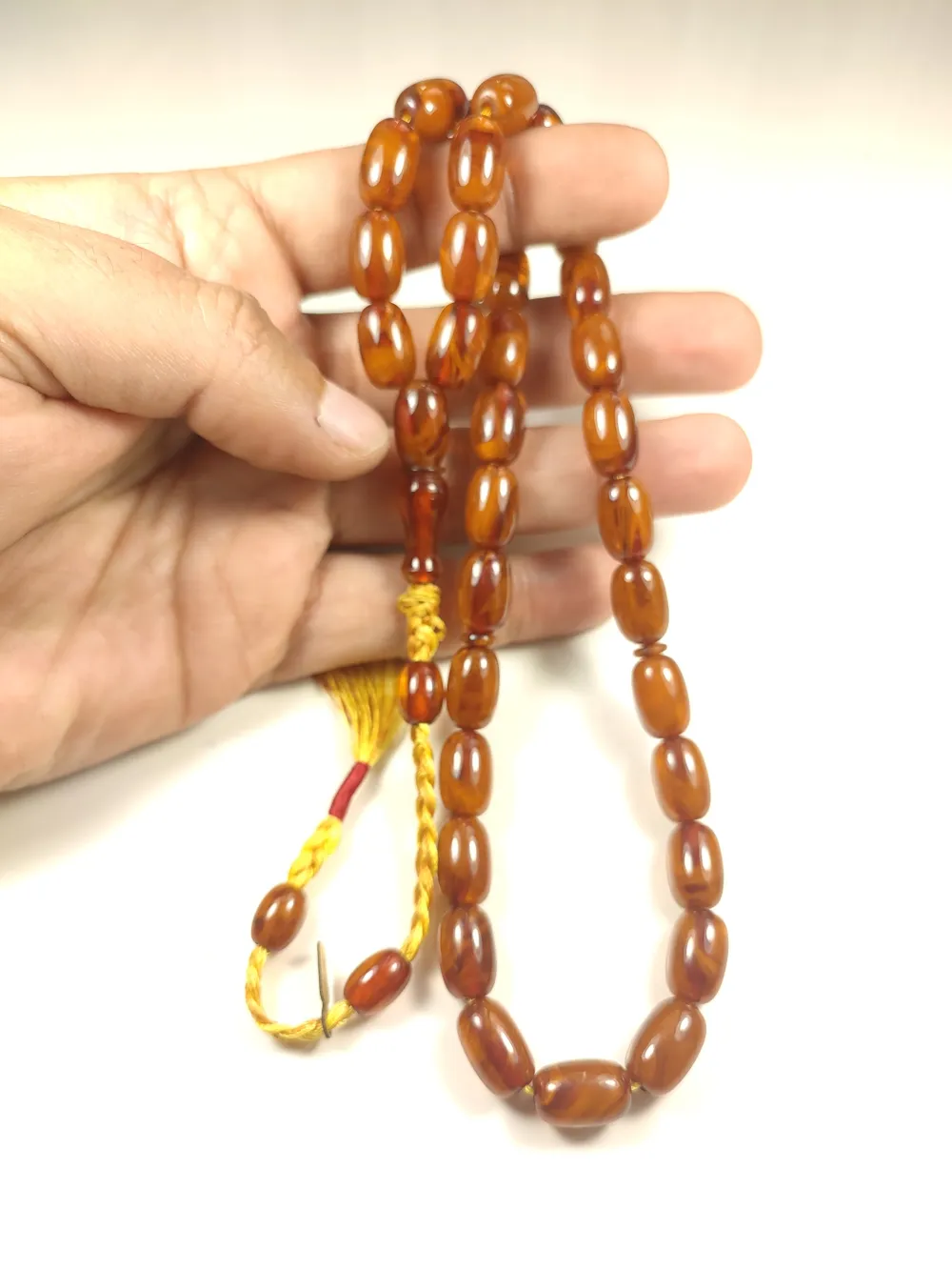 Ahmet Emi̇n Usta Eseri̇ Eski̇ Usul Kat Kat İpe Di̇zi̇lmi̇ş Kuru Torna Objeden Katali̇n  küçük resim 5