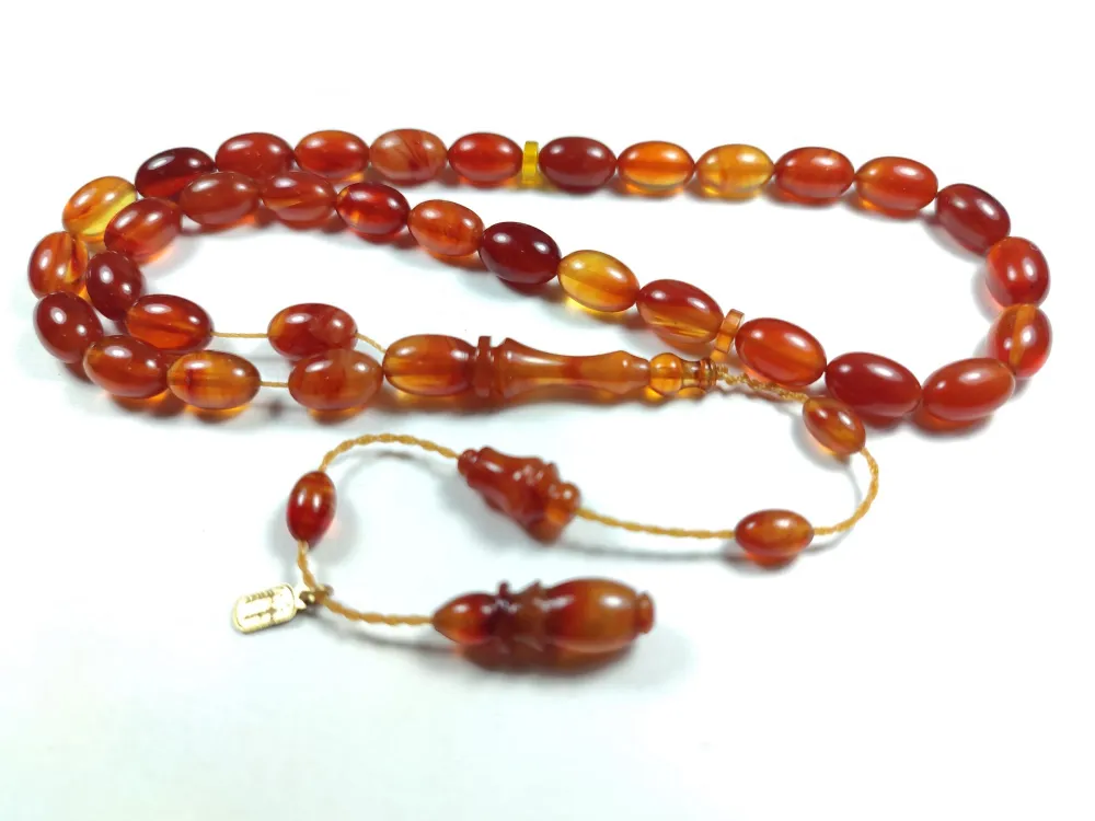 Ayhan Turan Usta İşi̇ İmzalı Mühürlü Sıkma Kehri̇bar küçük resim 3