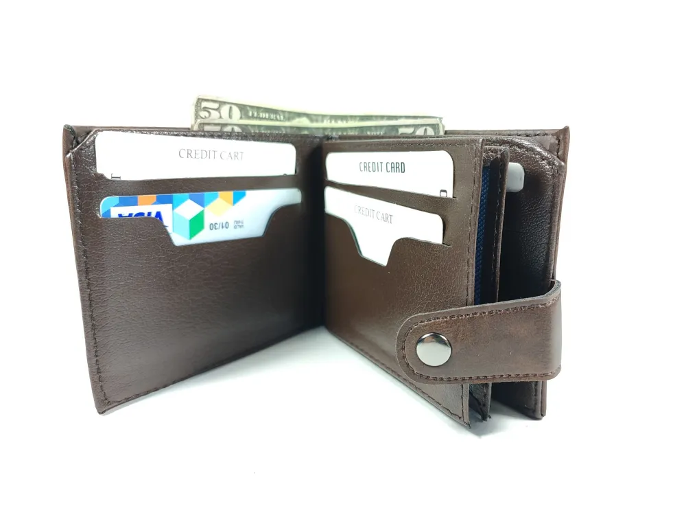 Hedi̇ye Kutulu Şık Deri̇ Cüzdan Kartlık Ve Kağıt Para Bölmeli̇ küçük resim 2