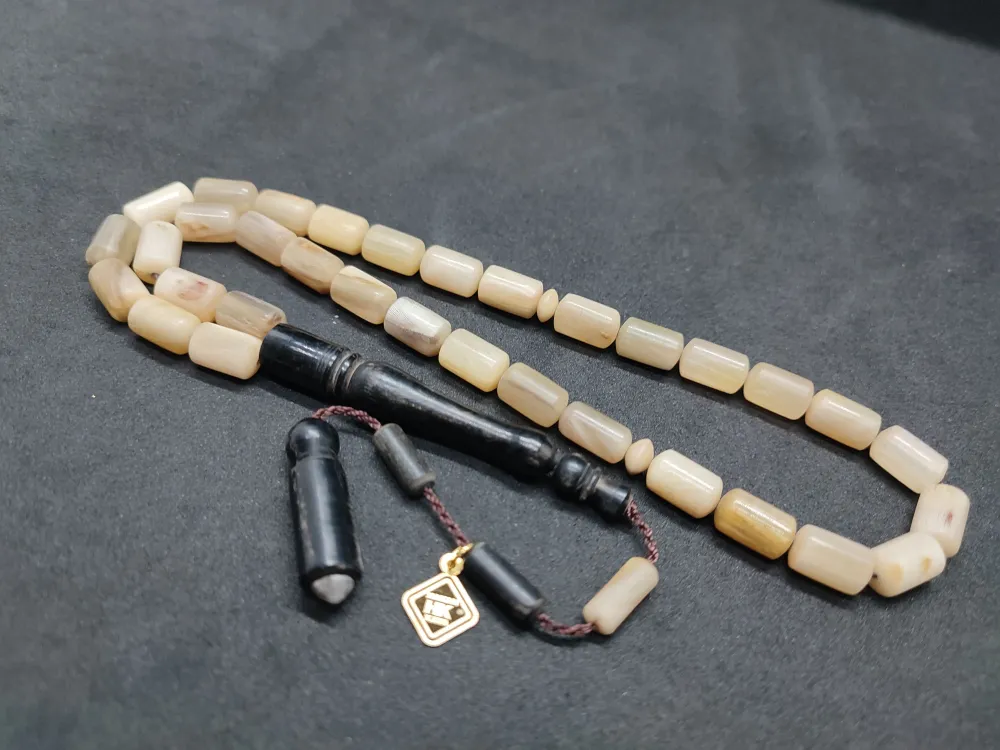 Hali̇l Hi̇lmi̇ Usta Eseri̇ Alaca Renk El Boy Naturel Koç Boynuzu küçük resim 2