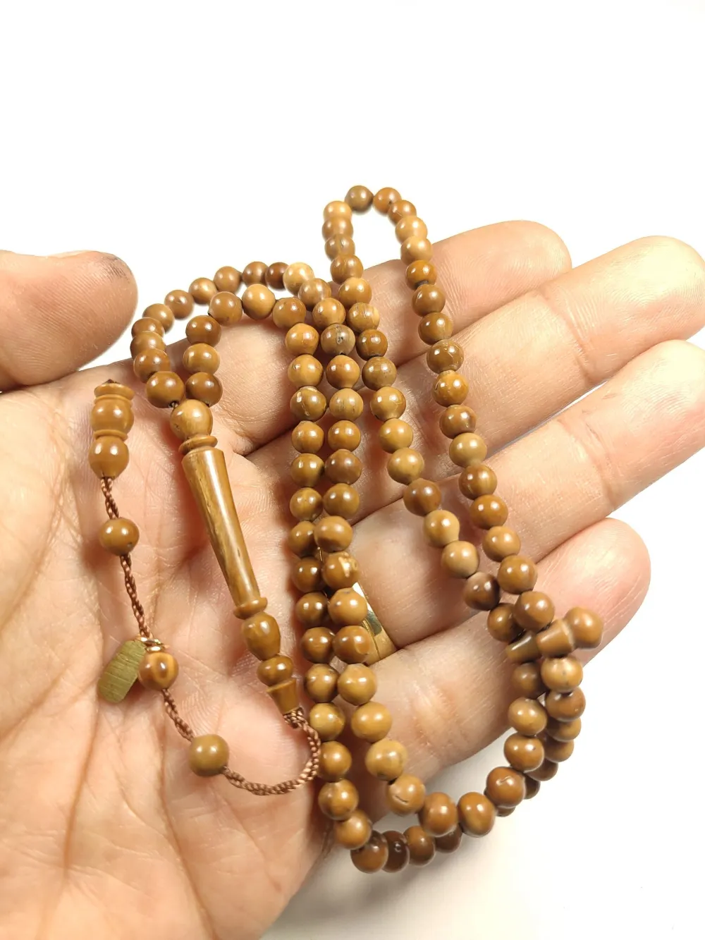 Hali̇l Hi̇lmi̇ Usta İmzalı Mühürlü Küçük Boy Kuka Namaz Tesbi̇hi̇ küçük resim 5