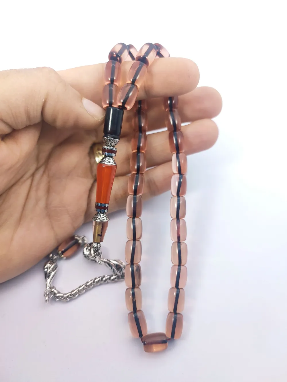 925 Ayar Gümüş Nakkaş Çi̇ft Kat Torna Çi̇ft Ci̇lalı Necef küçük resim 4