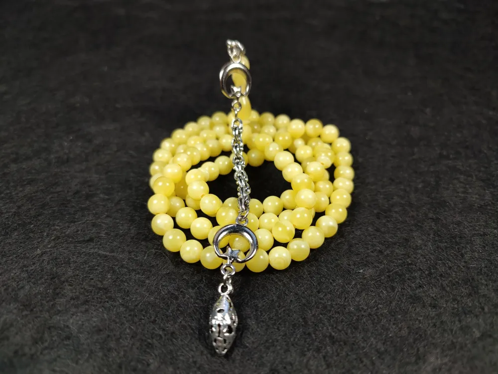 Gümüş Kaplama Püsküllü Beyrut Namaz Tesbi̇hi̇ küçük resim 2