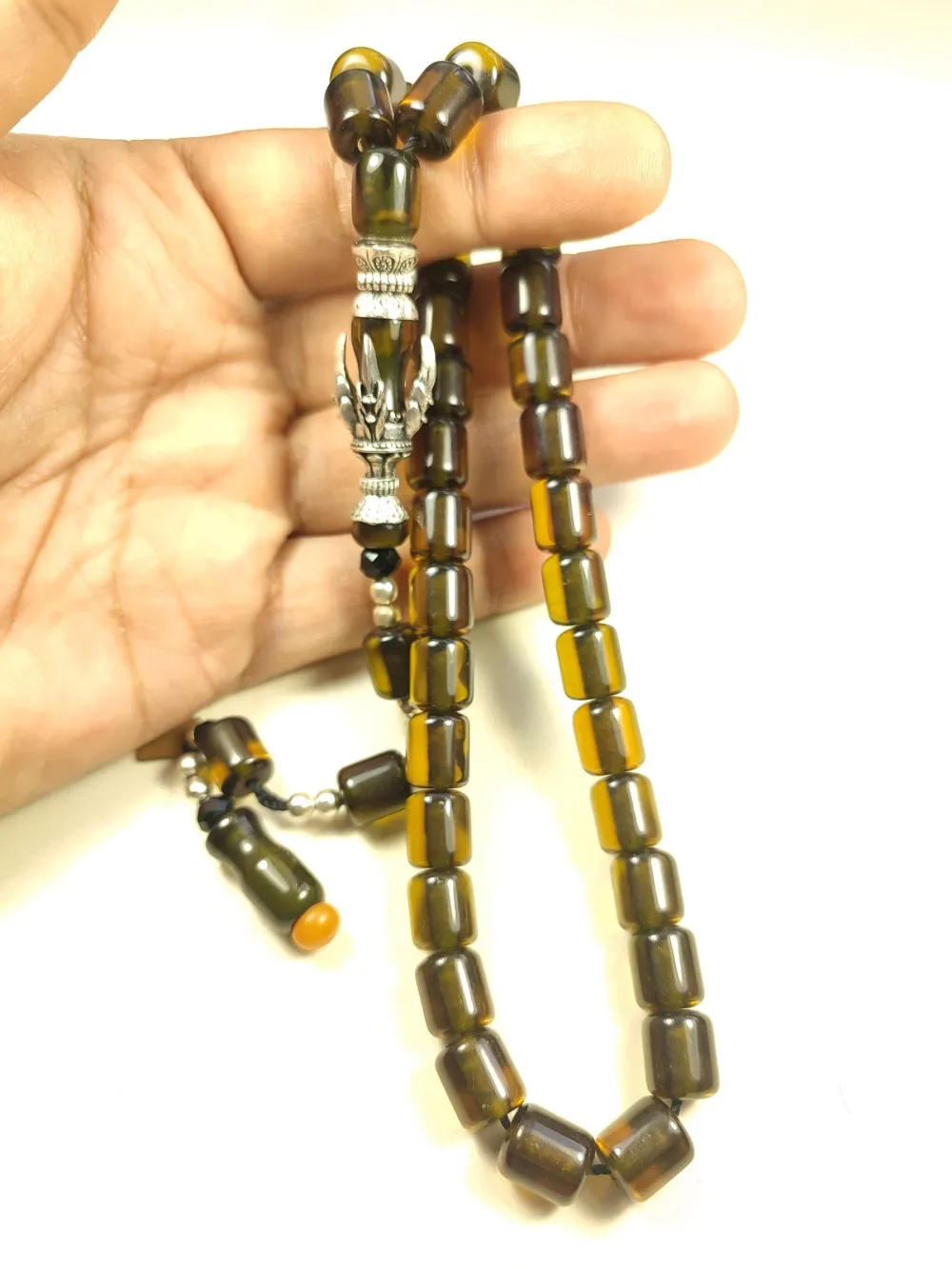 Zeyn Usta Eseri̇ İmzalı Bronz Nakkaş İmame Hi̇tame Pençe Model Sıkma Kehri̇bar küçük resim 5