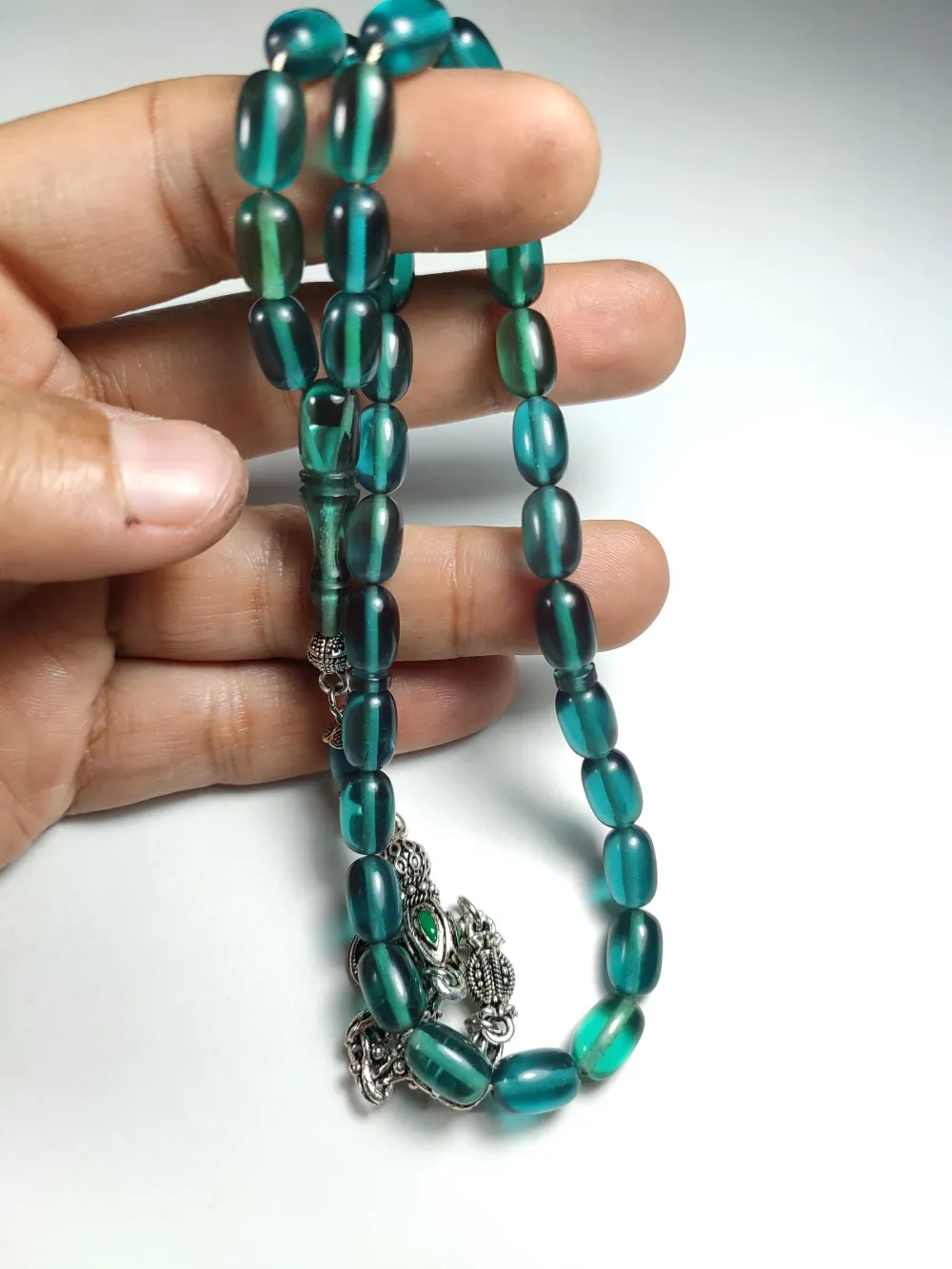 Alman Gümüş Kaplama Püskül Kombi̇nli̇ Ateş-İ Kehri̇bar küçük resim 5