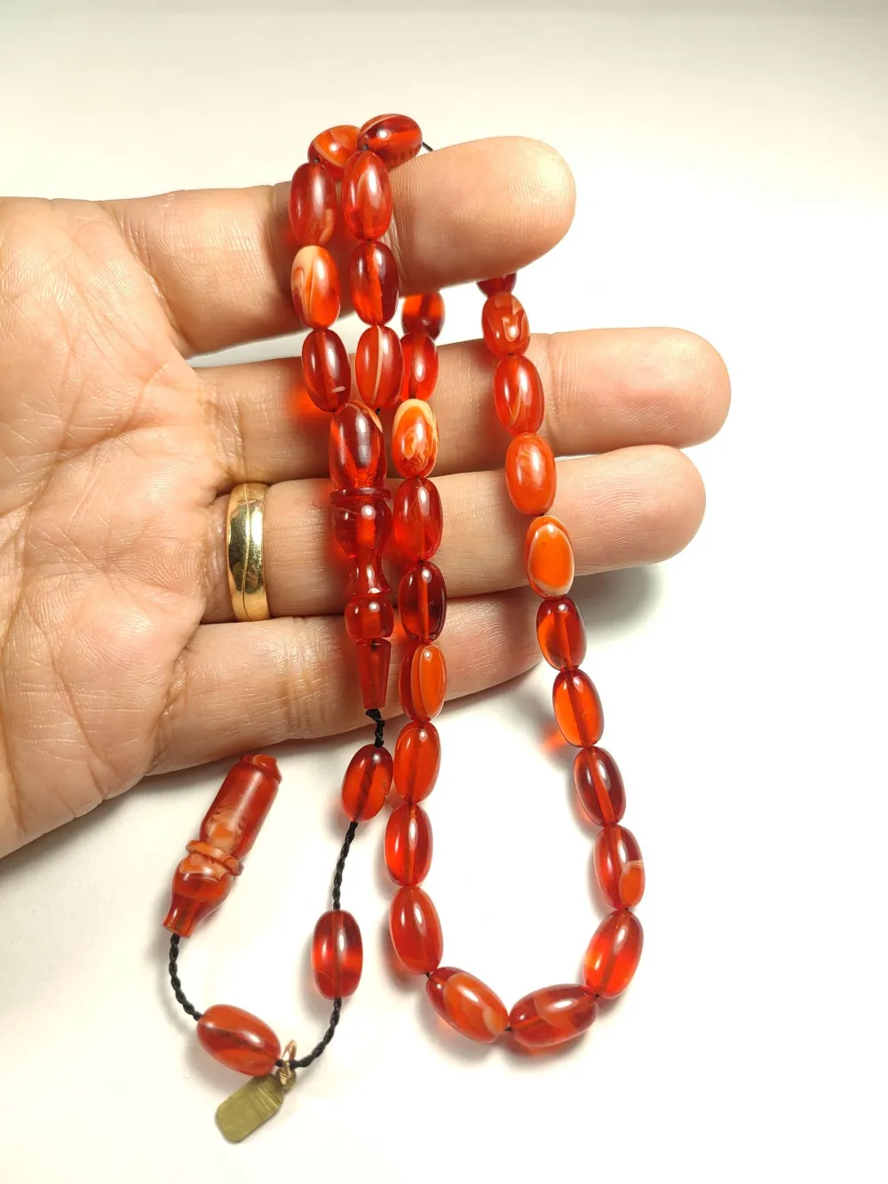 Mesut Elma Usta İşi̇ İmzalı Mühürlü Sıkma Kehri̇bar küçük resim 4