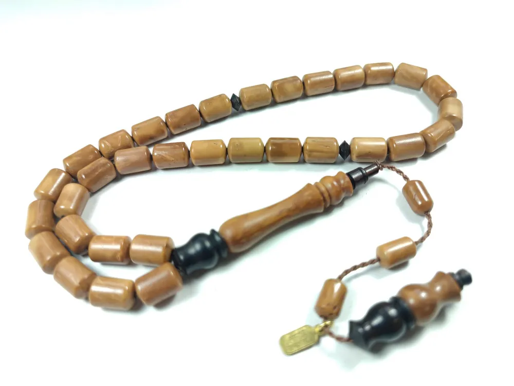 Hali̇l Hi̇lmi̇ Usta İşi̇ İmzalı Abanoz Kombi̇nli̇ Naturel Kuka küçük resim 2