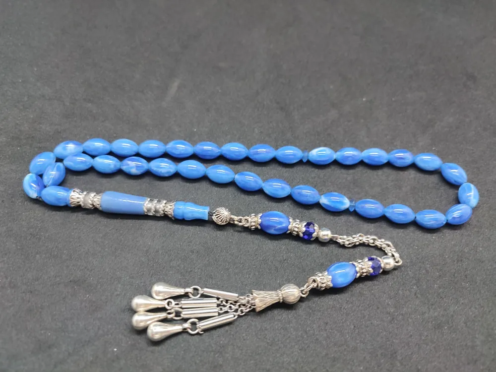 Şevket Alkan Usta Eseri̇ Gümüş Nakkaş İşlemeli̇ Sıkma Kehri̇bar küçük resim 2