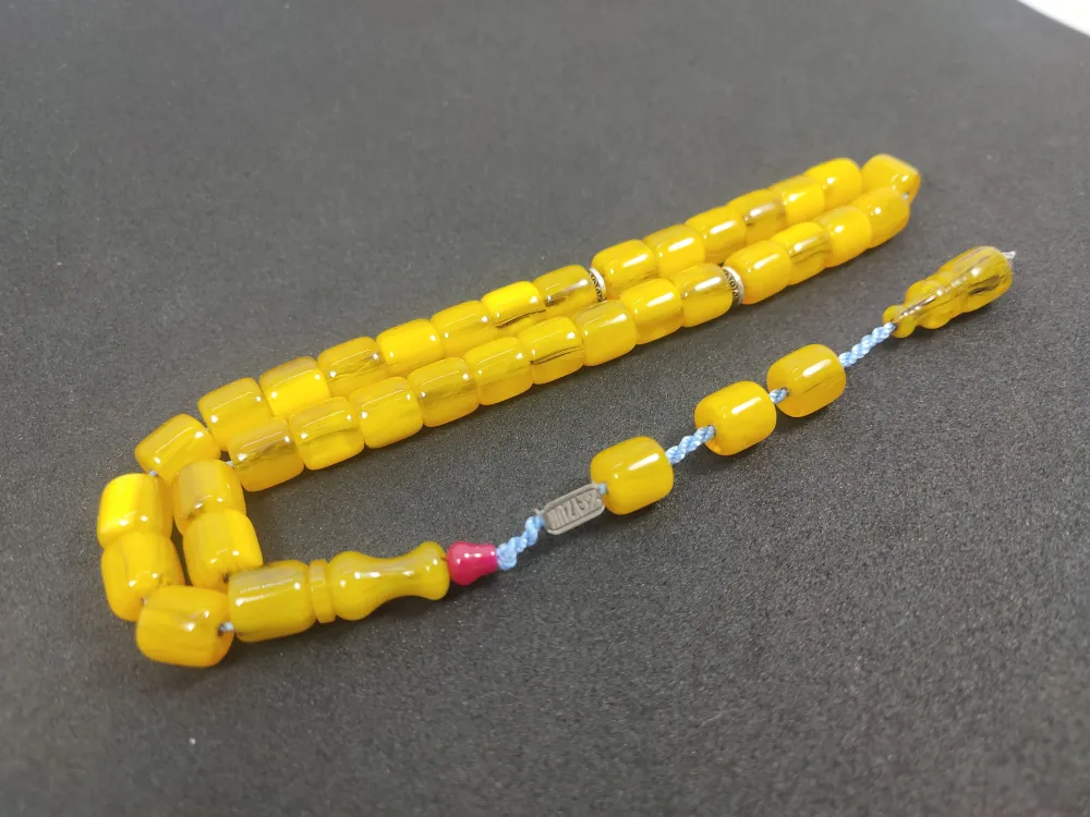 Zeyzun Usta Eseri̇ Di̇k Damar (İmza Çi̇vi̇ Ara Pulları Gümüş) Sıkma Kehri̇bar küçük resim 3