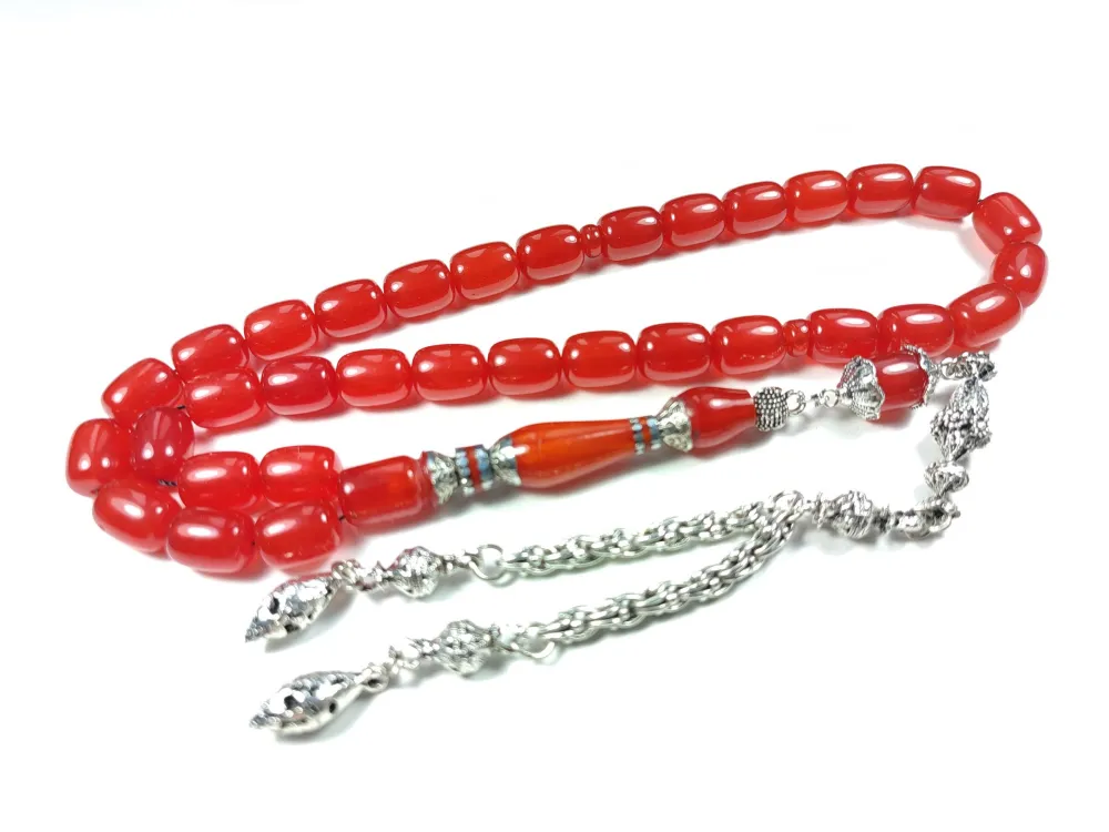 Gümüş Kaplama Püsküllü  Gümüş Nakkaş İmame Ateş-İ Kehri̇bar küçük resim 2