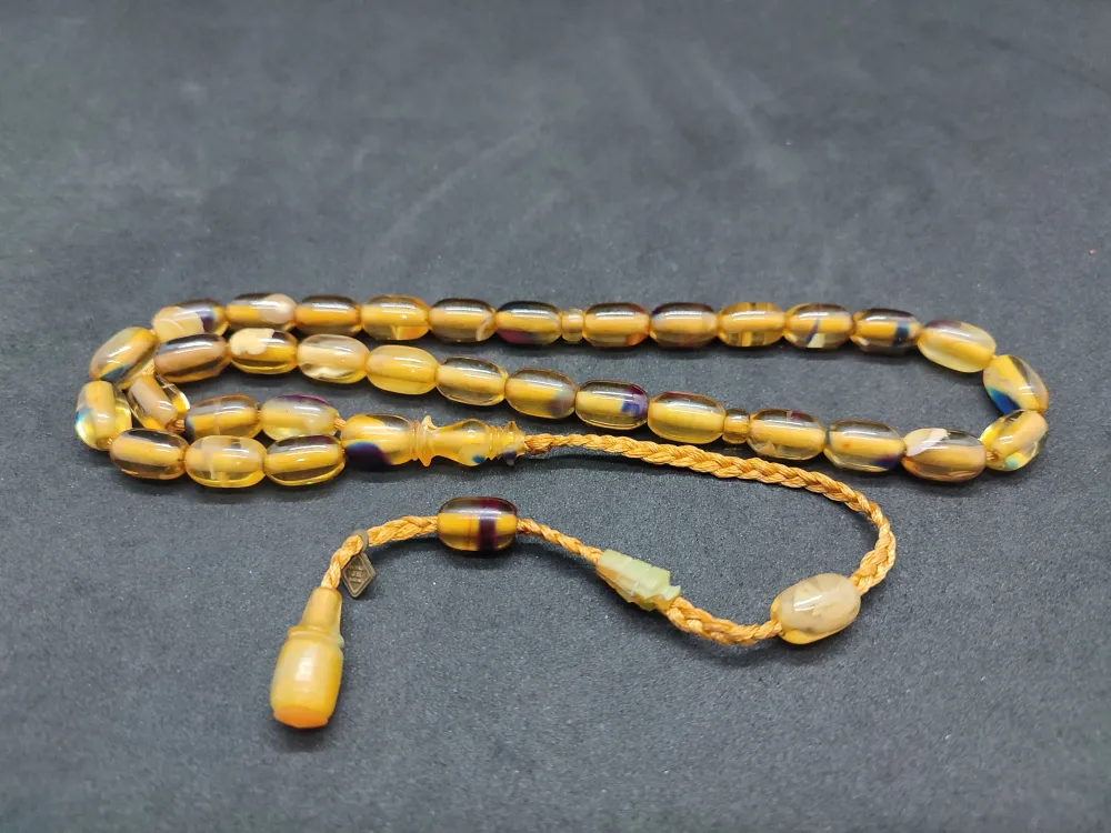 Junai̇d Hasan Usta Eseri̇ Kat Kat İpe Di̇zi̇li̇ Eski̇ Usul Çalışılma Ateş-İ Kehri̇bar küçük resim 2