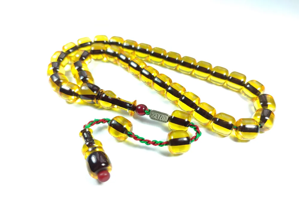 Mahmud Zeyzun Usta İşi̇ İmzalı Mühürlü (İmzası Gümüştür) Sıkma Kehri̇bar Kopyası