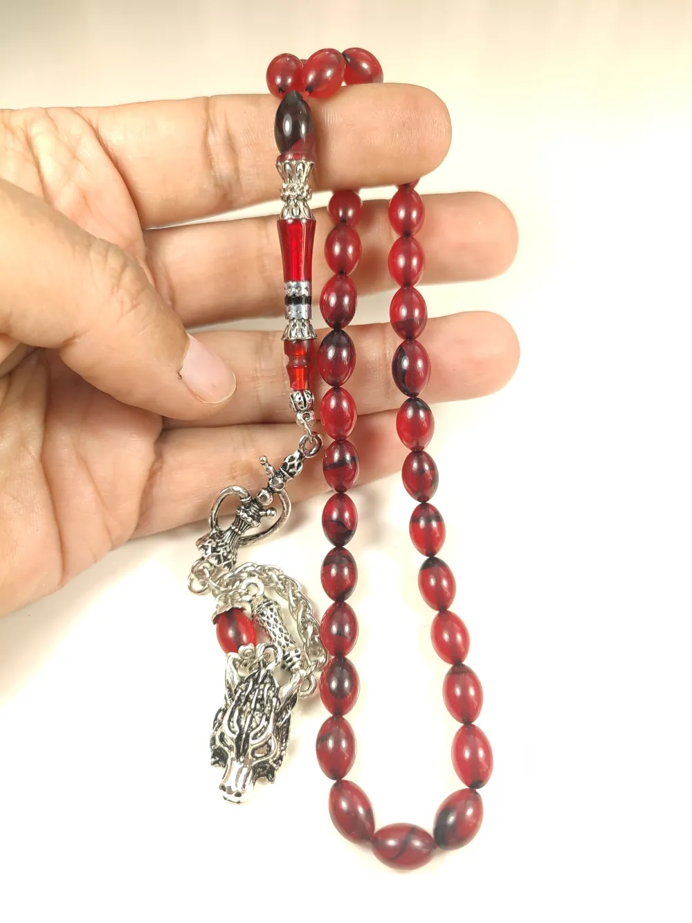 925 Ayar Gümüş Nakkaş İp Yolu Eski̇tme Multi̇ Color Sıkma Kehri̇bar küçük resim 5