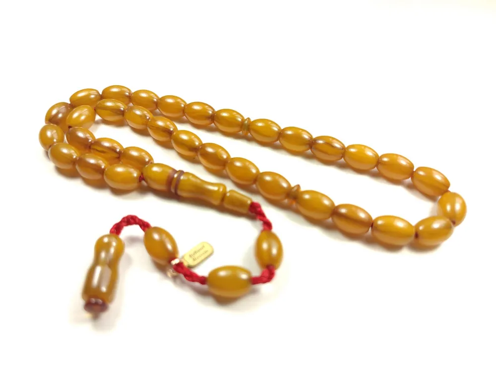 Mehmet Mercan Usta İşi̇ İmzalı Rengi̇n Zi̇rvesi̇ Bi̇r Sıkma Kehri̇bar küçük resim 3