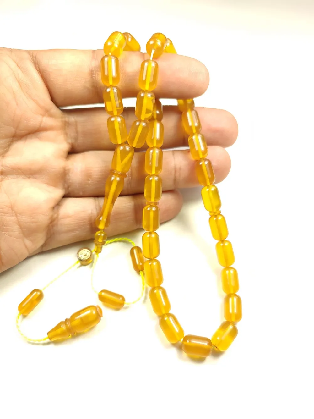 İsmai̇l Karasapan Usta İşi̇ İmzalı Rengi̇n Zi̇rvesi̇ Bi̇r Sıkma Kehri̇bar küçük resim 4