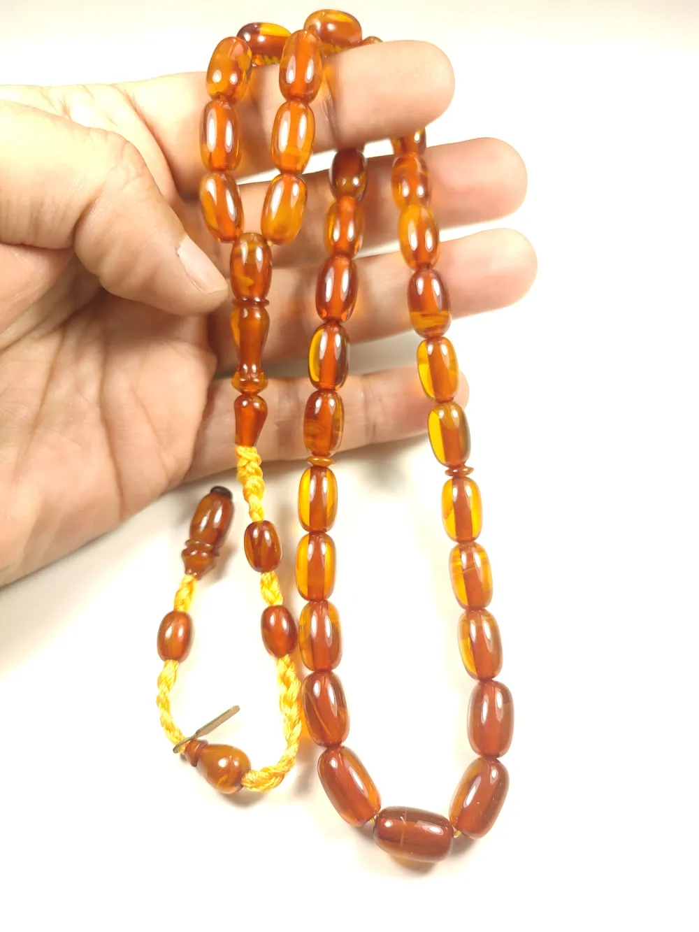 Ahmet Emi̇n Usta Eseri̇ Eski̇ Usul Kat Kat İpe Di̇zi̇lmi̇ş Kuru Torna Objeden Katali̇n  küçük resim 5