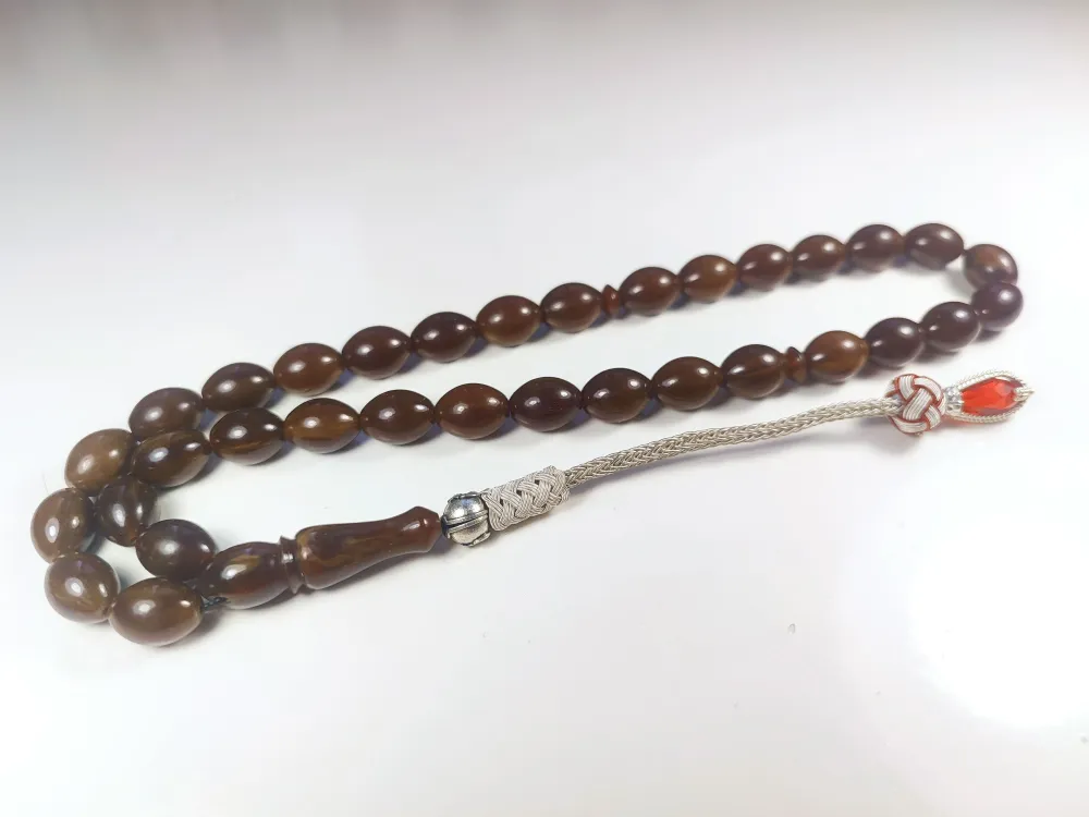 Darabacı Abdullah Usta Eseri̇ Trabzon Kazazi̇ye Püskül 3 Kat Ci̇lalı Sıkma Kehri̇bar