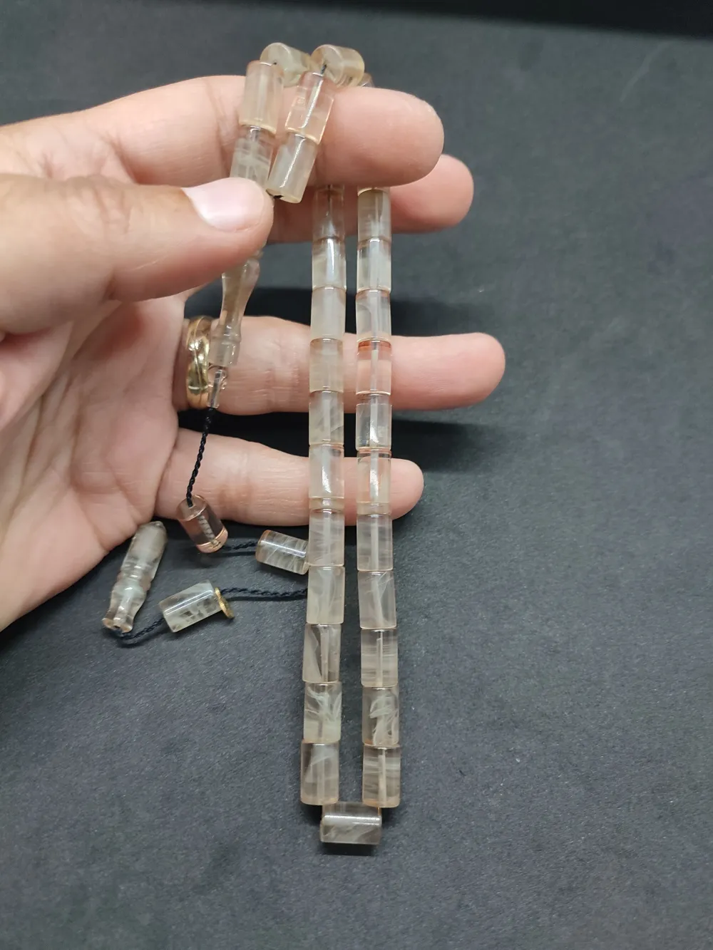 Erhan Turan Usta Eseri̇ 0.6 Şeffaf Deli̇m Çi̇ft Kat Ci̇lalı Ok Gi̇bi̇ Ateş-İ Kehri̇bar  küçük resim 5