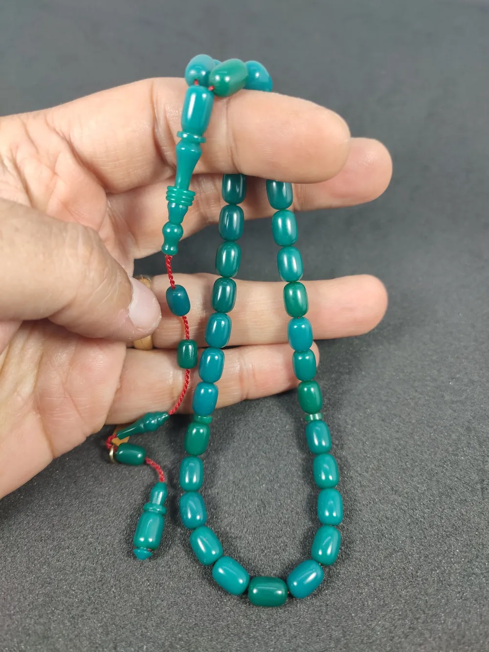 Ayhan Turan Usta Eseri̇ 0.6 Mm Deli̇m Halkalı İmame Tam El Boy Sıkma Kehri̇bar küçük resim 4