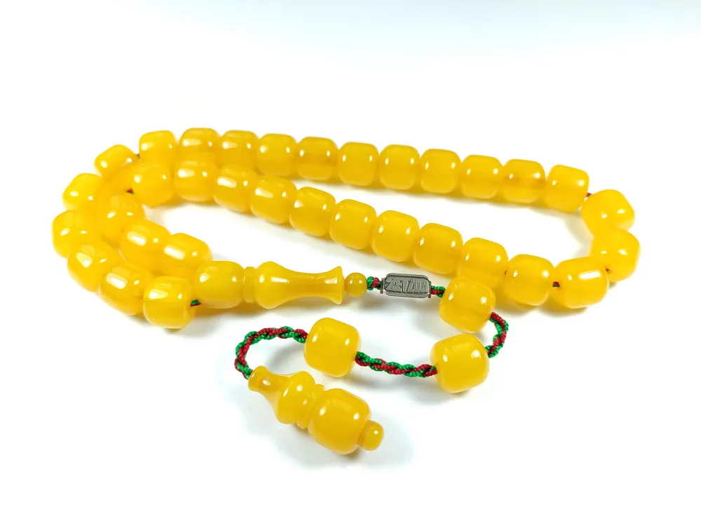 Mahmud Zeyzun Usta İşi̇ İmzalı Mühürlü (İmzası Gümüştür) Sıkma Kehri̇bar küçük resim 3